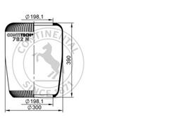 CONTITECH AIR SPRING Pneumatinės pakabos pagalvė 762 N