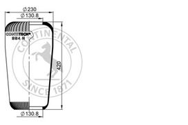 CONTITECH AIR SPRING Pneumatinės pakabos pagalvė 884 N