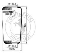 CONTITECH AIR SPRING Pneumatinės pakabos pagalvė 946 N