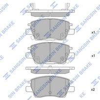 Hi-Q Stabdžių kaladėlių komplektas Brake pad set SP4009
