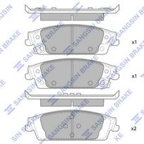 Hi-Q Stabdžių kaladėlių komplektas Brake pad set SP4011