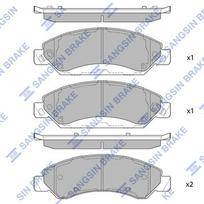 Hi-Q Stabdžių kaladėlių komplektas Brake pad set SP4027