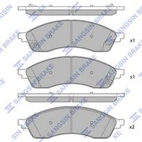 Hi-Q Stabdžių kaladėlių komplektas Brake pad set SP4012
