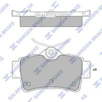 Hi-Q Stabdžių kaladėlių komplektas Brake pad set SP4075