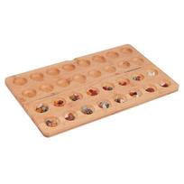 Mancala Įprastos strategijos stalo žaidimas Sulankstomas medinis rinkinys su 65 akmenukais Nešiojamas šeimai S