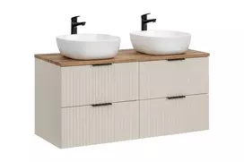 Spintelė 120 cm su stalviršiu ir 2 pastatomais praustuvais „Smile“ – SET–ADC B Wotan 120 cm Smile 40