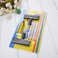 Set Car Tubeless Tire Tyre Puncture Plug Repair Tools Kits Car Auto Accessories Motorcycle Rubber Cement geltona