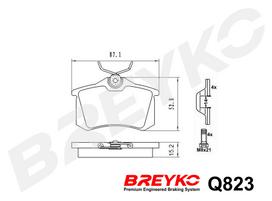 DAVID VASCO Stabdžių kaladėlių komplektas Brake pad set Q823