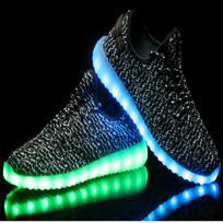 LED šviesolaidiniai batai vyrams moterims USB įkraunami šviečiantys sportbačiai vyrams šviečiantys batai sportiniai batai dydis 25-46 25 juoda