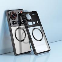 Dėklas ZTE Nubia Z80 Z70 S Ultra 6,85“ Stumiamas traukiamas metalinis buferis Galinis dangtelis Matinis kietas PC smūgiams atsparus dėklas telefonui ZTE nubia Z70S Ultra juoda