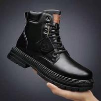 Ypač dideli vyriški retro britų stiliaus odiniai Martin batai, 48 dydis, aukštakulniai darbo batai Size 39