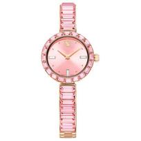 Swarovski Matrix apyrankės serijos laikrodis Kvarcinis mechanizmas Imituoto kristalo apyrankė 25 mm Rožinis ciferblatas Moteriški laikrodžiai 5679890 Pink Watch Dial