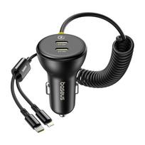 Baseus 60W USB-C car charger + Lightning cable (Black)