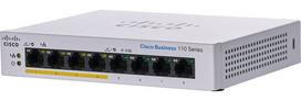 CISCO CBS110-8PP-D Unmanaged L2 Gigabit Ethernet (10/100/1000) Power over Ethernet (PoE) Grey