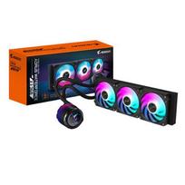 GIGABYTE AORUS WATERFORCE X II 360 AIO Liquid CPU Cooler – 3x120mm ARGB Fans, Full-Color LCD, Magnetic Interlocking Mechanism, Daisy-Chain, Compatible with Intel LGA 1851 and AMD AM5