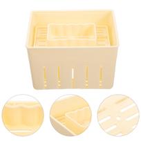 3 Sets Pastry Presser Homemade Tofu Maker Cheese Pressing Plate Film for Making Household Tools šviesiai geltonos spalvos