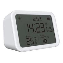 1pc Home Smart WiFi Thermometer Hygrometer For Alexa And-Assistant For Voice Control For-Smart Life APP For-Tuya Thermometer China Mainland