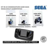 Capkit SEGA GAME GEAR - 20 kondensatorių - Garso ir vaizdo pagerinimas - Retro konsolės - Juoda