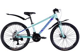 Kalnų dviratis Discovery QUBE DD CS 24", mėlyna