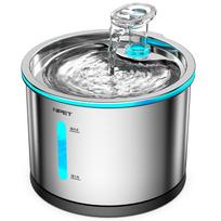NPET Katės vandens fontanėlis nerūdijančio plieno, 50oz/1.5L, plaunamas indaplovėje, augintinių vandens fontanėlis su matomu langeliu ir apšvietimu katėms United States
