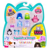 SQUISHMALLOWS  SQUISH-A-LONGS Herojai, 8 vnt., 2,5 cm