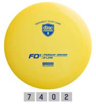 Diskgolfo diskas Fairway Driver S-LINE FD1 Yellow