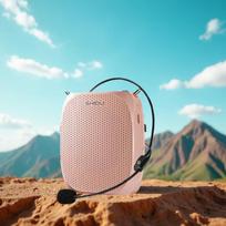 SHIDU S258 Portable Voice Amplifier CN plug (adapter included) rožinio aukso spalvos