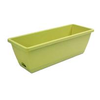 Plastikiniai gėlių vazonai Šeimos balkono augalai Daržovės ir gėlės Dideli stačiakampiai augalų grioveliai Vazonas namams WWO 36x19x15cm šviesiai žalios spalvos