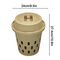 Underground Earthworm Compost Bin With Ventilation Holes Inground Worm Composter For Garden Raised Bed Vegetable Plot Nursery smėlis
