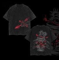 Choso Marškinėliai Jujutsu Kaisen Vyriški Vintažiniai Rūgštiniu Plovimu Per dideli Pradurti Kraujo Anime Grafiniai Streetwear Per dideli Medvilniniai Harajuku Marškinėliai 2026 L