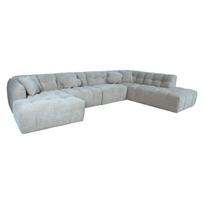 Kampinė sofa FORTE U formos RC, smėlio spalvos