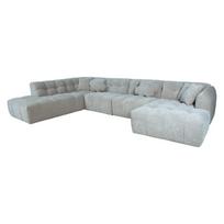 Kampinė sofa FORTE U formos LC, smėlio spalvos