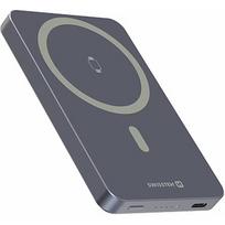 Swissten FUSION Power Bank Universal External Battery MagSafe / Apple Watch / 5000 mAh Silver 22013982