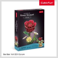 CUBICFUN 3D dėlionė „Puokštė su rože“