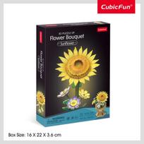 CUBICFUN 3D dėlionė „Puokštė su saulėgrąža“