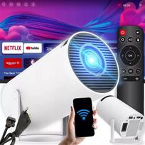 Renew Force nešiojamas išmanusis projektorius su WIFI, Android, 4K palaikymu, pasukamu korpusu ir „Bluetooth 5.0“ garsiakalbiu