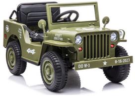 JH‑103 Olive Green elektrinis visureigis vaikams – 4×4, 12V, EVA ratai
