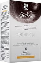 Ilgalaikiai plaukų dažai BioNike SHINE ON spalva CASTANO 4, vienas komplektas
