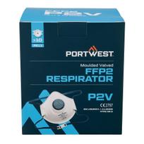 Aktyvuotos anglies PORTWEST P211 respiratorius su vožtuvu (10 vnt)