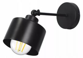 Reguliuojamas loft stiliaus sieninis šviestuvas Edison LED, juodas