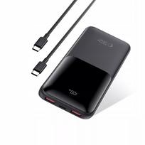 Išorinė baterija Power Bank 10000mAh su USB-A USB-C jungtimis ir LED indikatoriumi
