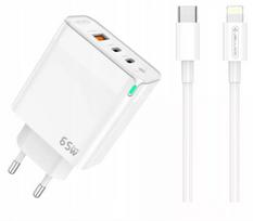 Jellico 65W greitasis įkroviklis 2 x USB-C + USB 3.0 + laidas