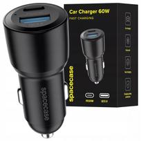 SPARTAS AUTOMOBILINIS ĮKROVIKLIS USB USB-C TYPE C PD QC 3.0 PPS 12V / 24V 60W