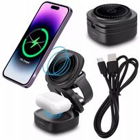 Indukcinis 3-in-1 įkroviklis su MagSafe, skirtas telefonui, greitas įkrovimas