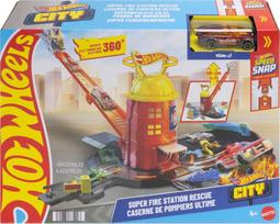 Mattel HOT WHEELS CITY rinkinys – Super gaisrinės stotis (JHL95)