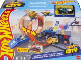Mattel HOT WHEELS CITY rinkinys – Super policijos stotis (JBM71)