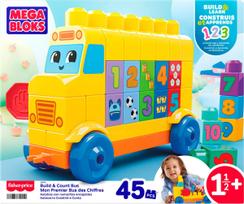 Mattel MEGA BLOKS konstravimo ir skaičiavimo autobusas (JKG34)