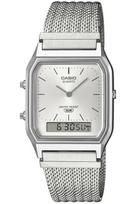 CASIO VINTAGE modelis EDGY COLLECTION SUNRAY DIAL - MESH STRAP, SILVER