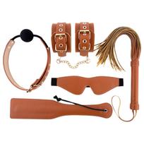 Blaze Elite - BDSM rinkinys - 5 dalių - konjako spalvos