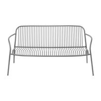 Pilkos spalvos metalinis sodo suoliukas Yua Wire – Blomus